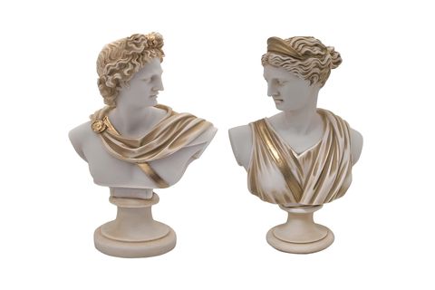 ARTEMİS & APOLLO BÜST SET KREM GOLD ESKİTME