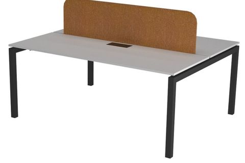 GALAXY İKİLİ OFİS MASASI, BEYAZ ANTRASİT, 160 CM