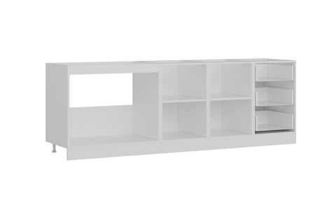 MİNAR 240 CM MUTFAK DOLABI BEYAZ DORE 240-D1-ALT MODÜL