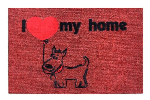 LUNA İTALYAN KAPI PASPASI 40X60 KIRMIZI MY HOME KÖPEK