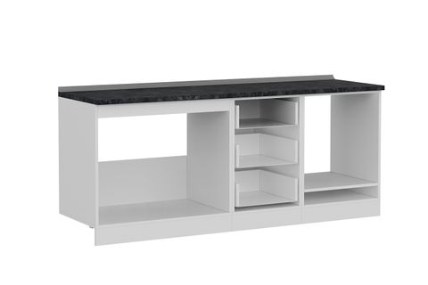 MİNAR 200 CM MUTFAK DOLABI BEYAZ 200-B3-ALT MODÜL