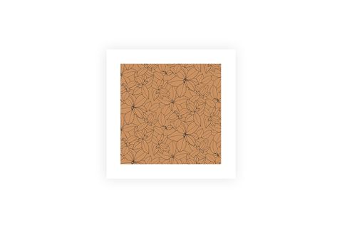 ÇİZİM PAPATYA TABLO, BEYAZ ÇERÇEVE, 40X40