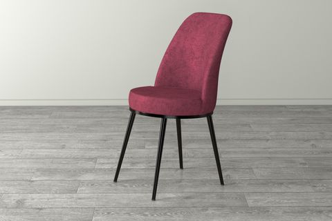 ROVENA LEONA AÇILABİLİR MUTFAK MASASI TAKIMI, SİYAH MERMER DESEN, BORDO, 132X80