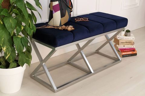EVODEKO METAL BENCH, LACİVERT