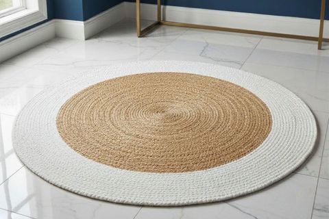 NEXUS YUVARLAK HALI, NATURAL BEYAZ, 100 CM