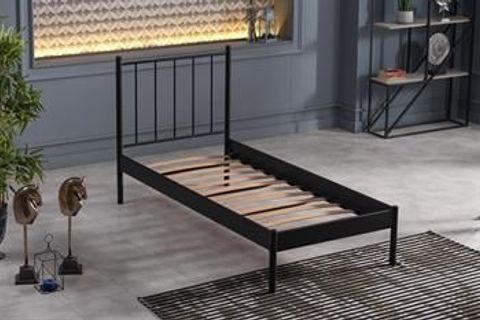 FALEZ ST METAL KARYOLA, SİYAH, 90X190