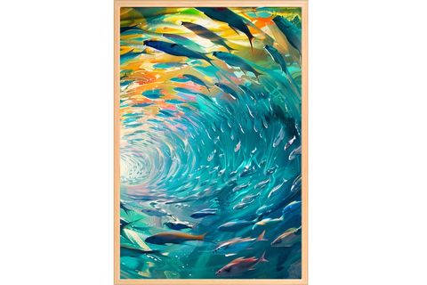MAVİ FIRTINA ÇERÇEVELİ PANO SET, 50X70