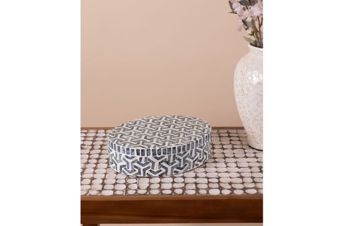 THE MİA SEDEF YUVARLAK KUTU 30X23X8 CM TLC0090