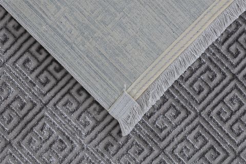 ÇİZGİ MAKİNE HALISI, GRİ, 514, 120X180