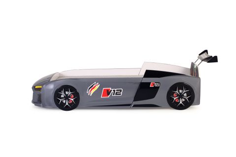 AUDİ IŞIKLI ARABALI YATAK,  GRİ, V12