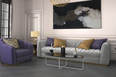 ELİPS ORTA SEHPA SİYAH MERMER SİYAH