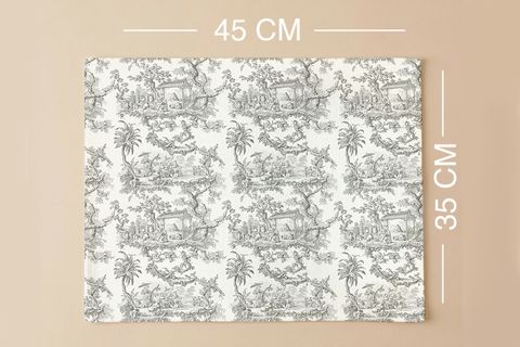 GRİ ZARAFET PAMUKLU DÖRT ADET AMERİKAN SERVİSİ