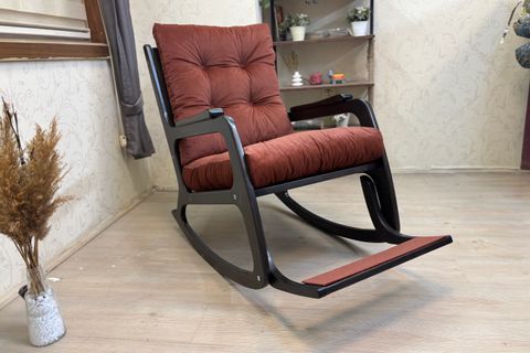 KONTES SALLANAN SANDALYE, KİREMİT, WENGE SİYAH AYAK