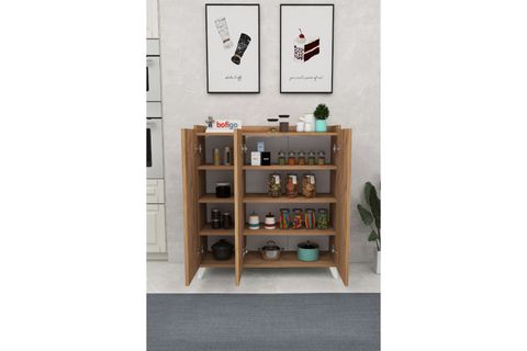 BOFİGO 3 KAPAKLI ÇOK AMAÇLI DOLAP ÇOK AMAÇLI MUTFAK DOLABI BANYO DOLABI AYAKKABILIK ÇAM