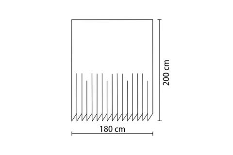 BANYO DUŞ PERDESİ, BEYAZ, 180X200 CM