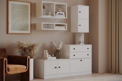 BK ÇOK AMAÇLI DOLAP, 4 KAPAK 2 ÇEKMECELİ, KBR