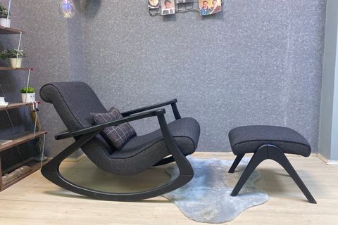 ASEDİA EKOL SALLANAN SANDALYE, ANTRASİT, SİYAH AYAK