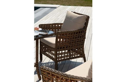 PAVİA RATTAN İKİLİ BAHÇE MOBİLYASI, KAHVERENGİ
