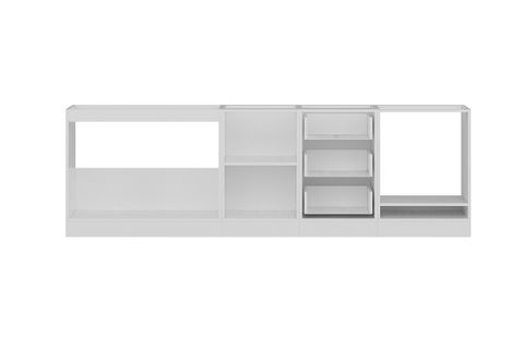 MİNAR 260 CM MUTFAK DOLABI BEYAZ ANTRASİT 260-A6-ALT MODÜL