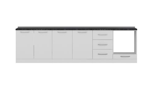MİNAR 300 CM MUTFAK DOLABI BEYAZ 300-B4-ALT MODÜL