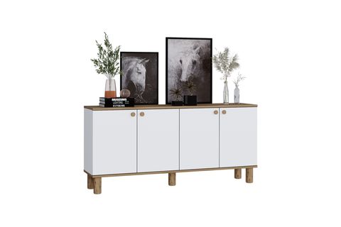 LAYA BOHEM AYAKLI ÇOK AMAÇLI DOLAP, KONSOL, 150 CM, ÇAM BEYAZ