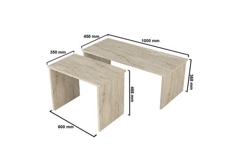 COSMOS AYARLANABİLİR MODÜLER ORTA SEHPA, İKİLİ