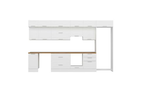 ALVİNKA 385X240 CM KLASİK MEBRAN MUTFAK DOLABI, MB E80S45S60 1 MEBRAN BEYAZ SUNTALAM
