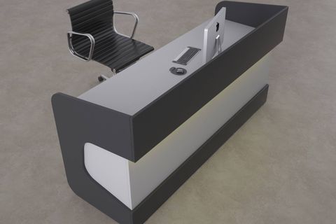 BANKO 1 100 CM BEYAZ ANTRASİT