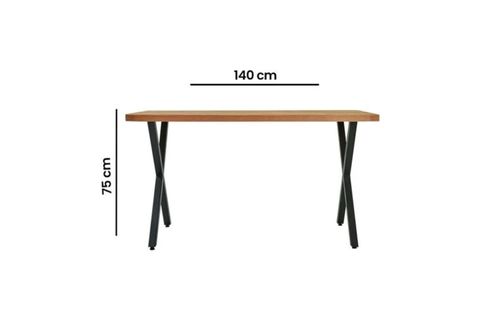 EKİN DİKDÖRTGEN MASA TAKIMI, ATLANTİK ÇAM, ÇARPI AYAK, 75X80