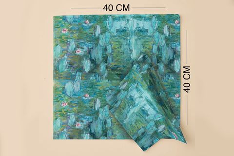 NİLÜFER BAHÇESİ PAMUKLU DÖRT ADET PEÇETE