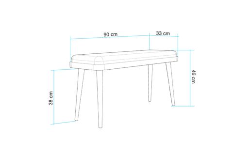 VİNA MİNİ BENCH, KARİNA MEŞE KREM