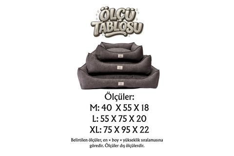 VANILLA KÖPEK YATAĞI KAHVE XL BEDEN 75X95X22