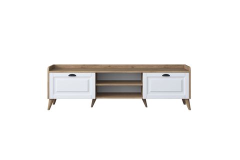 RANİ AYAKLI TV ÜNİTESİ AA101, MEMBRAN KAPAKLI, CEVİZ BEYAZ, 180 CM