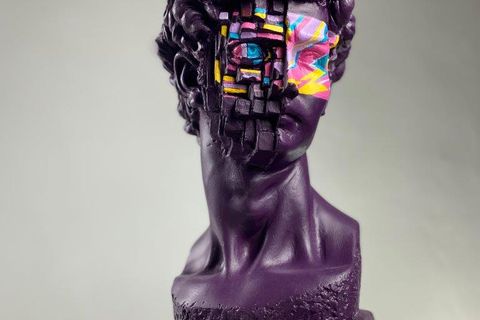 DAVID PURPLE POP POP ART DEKORATİF ROMA YUNAN HEYKELLERİ