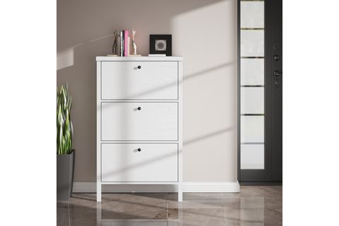 VENEZİA PREMİUM AYAKKABILIK WOOD BEYAZ, 3 DÜŞER KAPAKLI