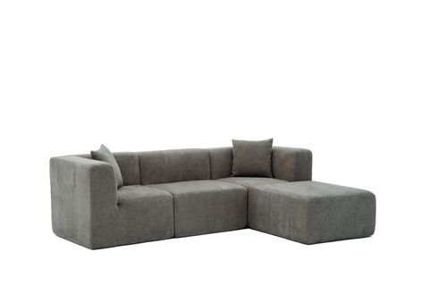 RAKS SERİSİ MODULER FULL SÜNGER KÖŞE KOLTUK, SAĞ VE SOL, GRİ