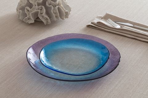 KİTCHEN ESSENTİALS ALTHEA CAM SERVİS TABAĞI 28 CM, MOR