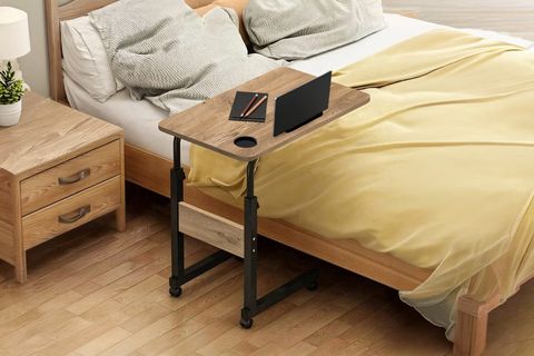 BAMBU YÜKSEKLİK AYARLI SEHPA, ATLANTİK ÇAM, 60X40