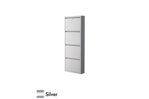 VEGA KİLİTLİ METAL AYAKKABILIK, SİLVER, 4 KAPAKLI