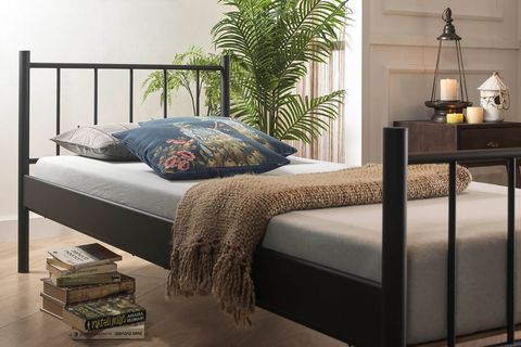 FALEZ METAL KARYOLA, SİYAH, 90X200