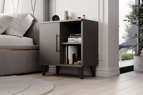 ROSE KOMODİN, ANTRASİT, 3 BÖLMELİ