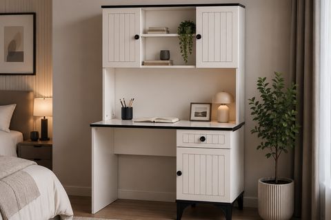 LARA KİTAPLIKLI ÇALIŞMA MASASI