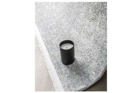 VİTA SERİSİ BAMBU DOKULU MODERN MAKİNE HALISI, GRİ, 80X350