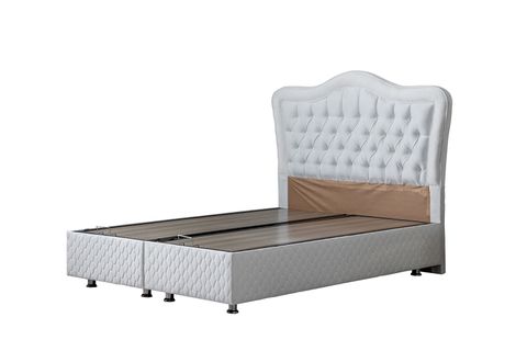 CAMELLİ BAZA BAŞLIK VE DELÜX YATAK SETİ, BEYAZ, 90X190