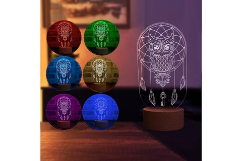 BYLAMP AHŞAP TABANLI  LED MASA LAMBASI, DÜŞ KAPANI VE BAYKUŞ