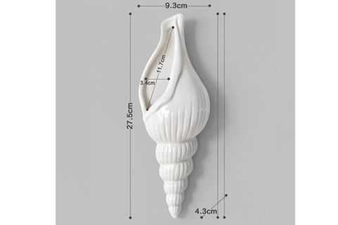 DENİZ KABUĞU DUVAR DEKORU, BEYAZ