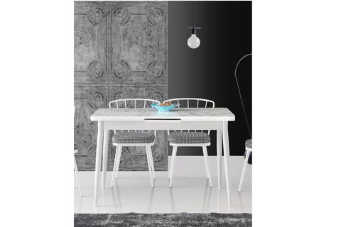 AY MASA VE AY SANDALYE TAKIMI, CARRARA, 120X70