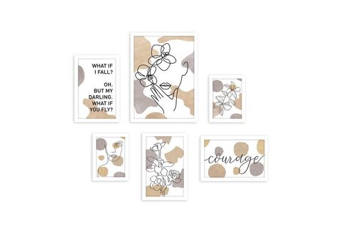 ALTILI ABSTRACT ÇERÇEVELİ POSTER PANO SETİ 4