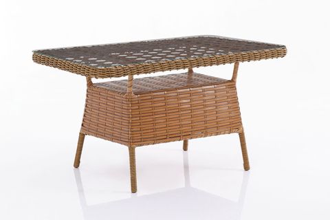 EREN RATTAN PUFLU 3+1+1 BAHÇE BALKON TAKIMI, KAHVE