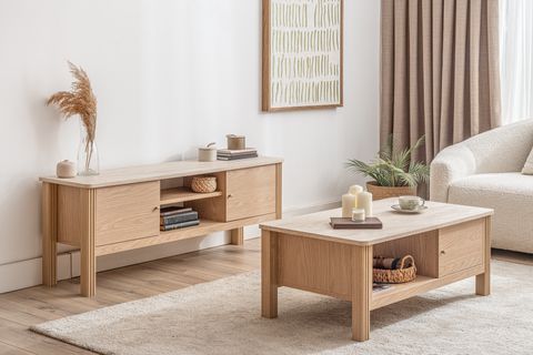 HAVEN TV SEHPASI, MEŞE TRAVERTEN, 140 CM